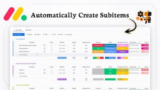 How to automatically create Subitems Monday.com