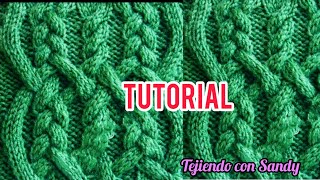 Como tejer puntos Cruzados para Suéter ( Paso a Paso) Tutorial