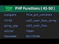 Top 100 PHP Functions ( 41 - 50 ) | PHP Tutorial