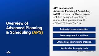 สัมมนาออนไลน์ ระบบวางแผนการผลิตขั้นสูง (APS) เพื่อเพิ่มประสิทธิภาพในปี 2025