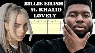 Billie Eilish - Lovely ft Khalid (Easy Guitar Tabs Tutorial)