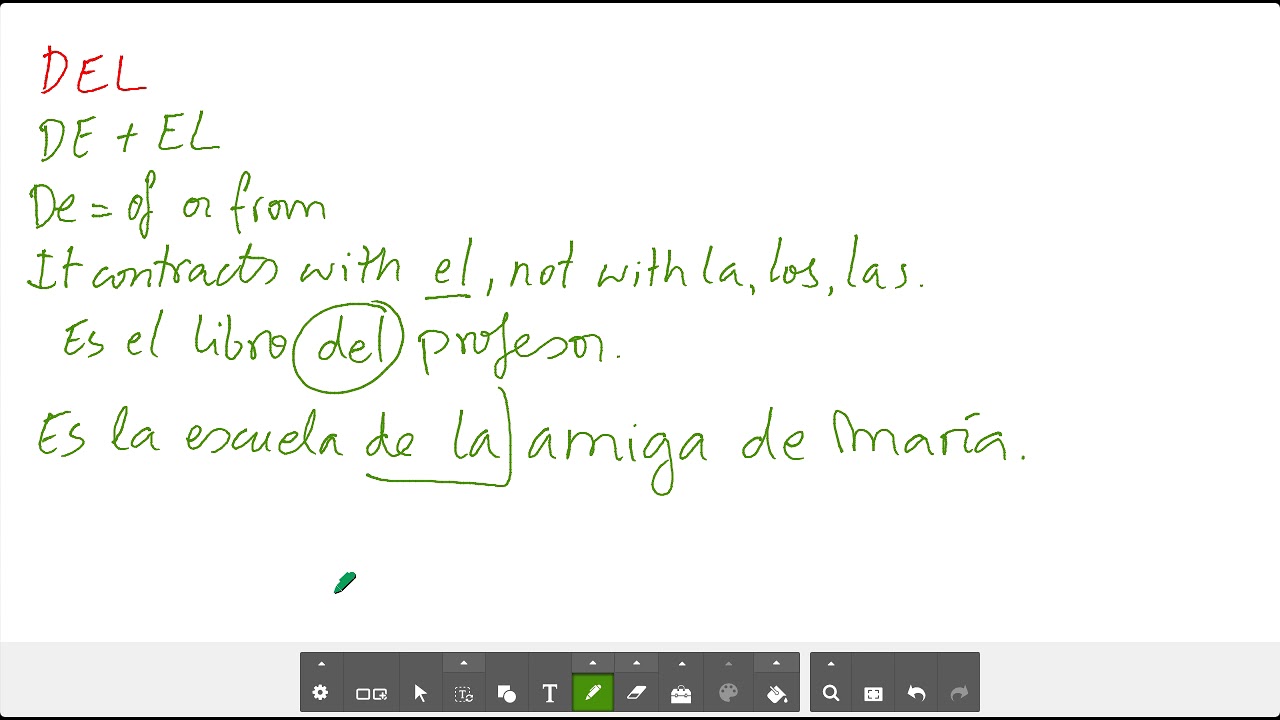 Learn Spanish: Contractions AL And DEL - YouTube