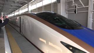 60FPS 北陸新幹線 W7系 はくたか552号 上越妙高到着\u0026発車