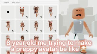 8 year old me trying to be preppy 😭// Roblox trend // Roblox // NotAmberRoblox