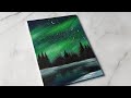 easy way to paint the northern lights / acrylic painting ideas for beginners ✨️