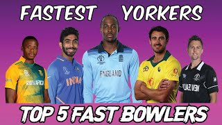 Top 5 Fast Bowlers of Recent Times | Deadliest Yorkers | Perfect Yorker | Fastest Yorkers | Yorkers