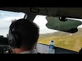 cockpit view of take off from mehamn airport enmh for north cape and honningsvåg airport enhv