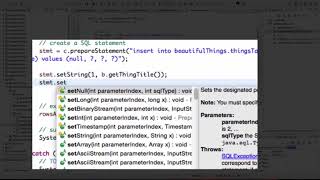 JavaEE Web App 11 - Database 9 - create a insert method in a database java class