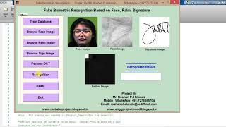 Biometric Recognition using Image Processing Matlab Source Code