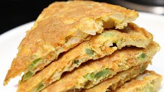 Healthy Mixed Vegetable Omelet | American breakfast omelette