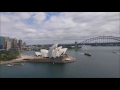 Sydney Harbour and Opera house from a drones point of view.