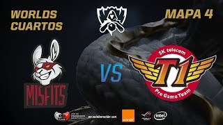 SKT T1 VS MISFITS - CUARTOS - WORLDS 2017 - MAPA 4