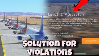 How to deal with Violations in Infinite Flight Simulator.