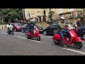 vintage vespa rally in stamford uk