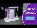 Modern Rostrum Lectern With Led Lamp Light For Podium Glass Pulpit Designs Church Pulpits