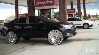 MALIBU on 28 INCH MEGA SPINNERS goin to STUNTFEST 2014