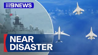 Royal Australian Air Force plane and Chinese military jets near miss | 9 News Australia