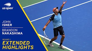 John Isner vs Brandon Nakashima Extended Highlights | 2021 US Open Round 1