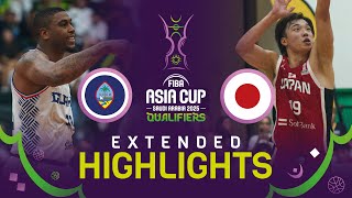 Guam 🇬🇺 v Japan 🇯🇵 | Extended Highlights | FIBA Asia Cup 2025 Qualifiers