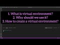 What is virtual env & how to create a virtual environment in VS CODE? //Visual Studio Code//Python