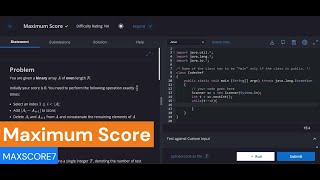 CodeChef Starters 113 Maximum Score Problem Solution || #MAXSCORE7 #codechef #Starters111 #java #dsa