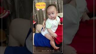 小雪兔成长日记Vlog - 5个多月的宝宝想要站起来 #baby #萌娃 #cute