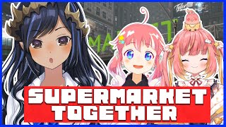 【 supermarket together 】３人でスーパーマーケット！？大手企業めざします！！　#天使交流会【島村シャルロット / ななしいんく】