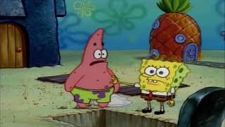 Patrick copies spongebob