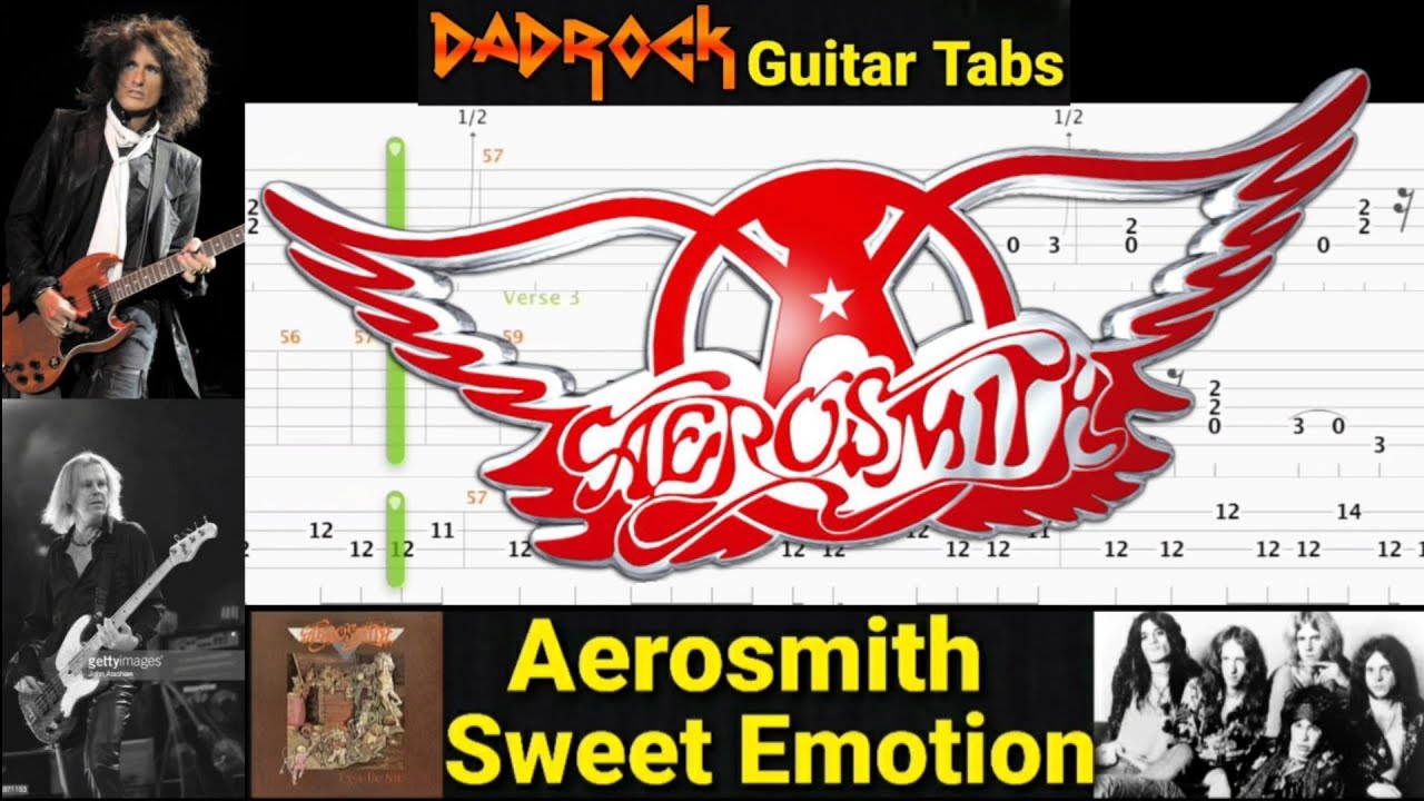 Sweet Emotion - Aerosmith - Guitar + Bass TABS Lesson (Rewind) - YouTube