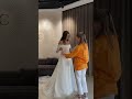 Aretta wedding dress fitting. Eva Lendel bestselling wedding dress 2022