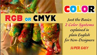 Color Basics!  RGB or CMYK?  2 Color Systems explained  in plain English... Super Easy!