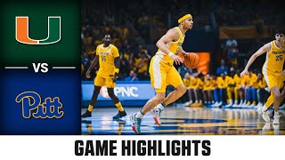 Miami vs. Pitt Game Highlights | 2024-25 ACC Men's Basketball