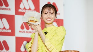 市川美織、2022年初レモン仕事！　レモンクイズに挑戦するも「まだまだでしたね」　モスバーガー新商品発表会・試食会