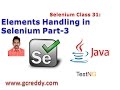 Selenium 31: Handling Elements in Selenium Part-3