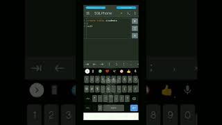 SQL first program in Android mobile | create table program #coding #sql