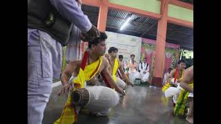 Pung Cholom at Tarou Mandop Agartala on 27-11-2024 by Jn Manipur Dance Academy Artists