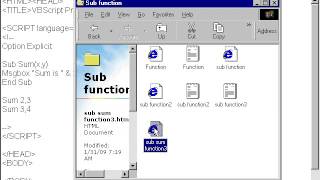 VBScript sub procedure
