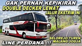 LINE PERDANA ❗️ Gak Pernah Kepikiran Double Decker Lewat Jalur Ini 😱| trip Mtrans M273 “ Natalia “