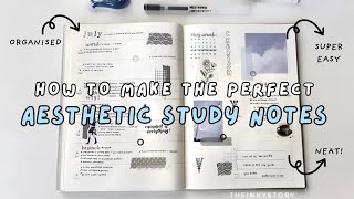 How to Take Aesthetic Study Notes | Take Pretty and Effective Study Notes