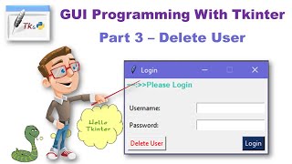 Login System | Part 3 | Python 3 | Tkinter | Add Remove User Button