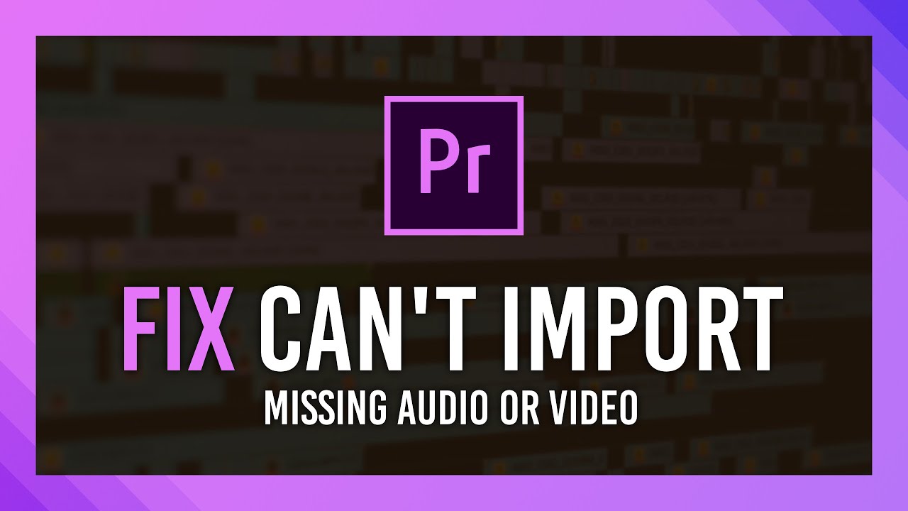Fix Can T Drag Into Premiere Pro Audio Or Video Only More