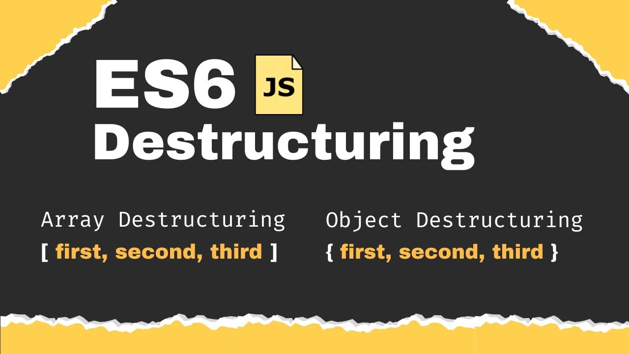 Destructuring In Javascript Javascript Javascript Tutorial 18 Youtube