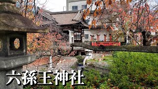 京都・八条町にある赤い灯篭や鳥居や春の藤とあじさいで知られる神社【六孫王神社】