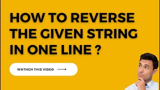 Reverse the String in one line using Java