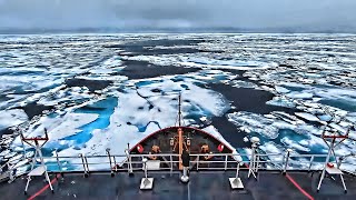 U.S. Coast Guard Cutter Breaks Ice On The Beaufort Sea