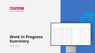 Improve Maintenance Efficiency with Cryotos' New Work in Progress Summary Dashboard