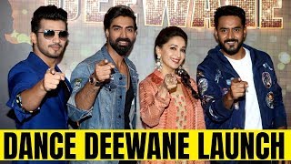 Madhuri Dixit, Arjun Bijlani & Shashank Khaitan At The Launch Of Dance Deewane Reality Show