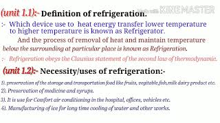 Refrigeration and air conditioning (Chapter:-1)