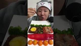 #한판만 오랜만에~ 순두부, 금귤, 브로콜리 짜장쌈, 열무김치, 비빔쌈, 골뱅이, 파프리카 #shorts #asmr