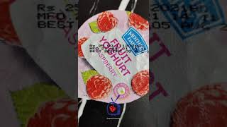 Mother Dairy Fruit Yogurt Raspberry Flavour#shorts